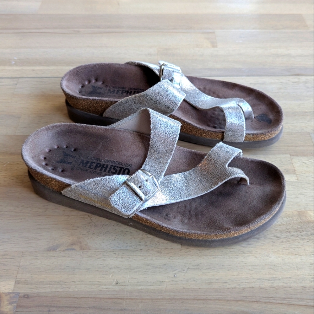 Mephisto‎ Metallic Sandals (Women's Sz 6)